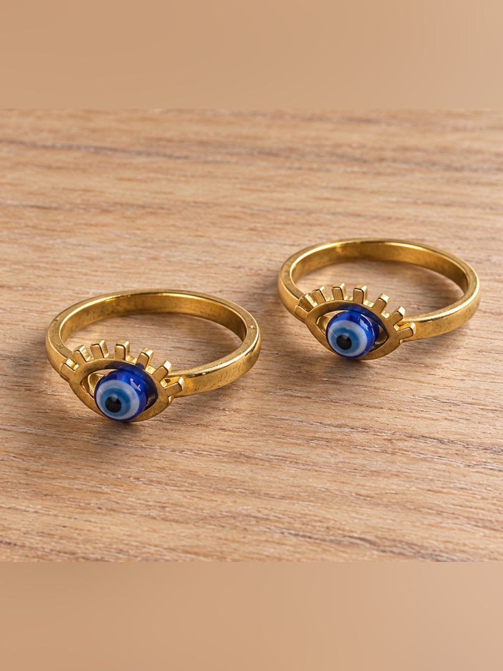 Evil Eye Ring with Eyelash Detail